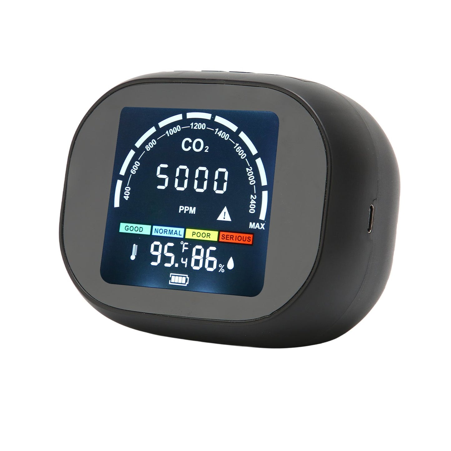 Infrared CO2 Meter High Accuracy Clear Display Compact Infrared Thermometer Hygrometer with Alarm Function V1294-YM0523-3117220062911