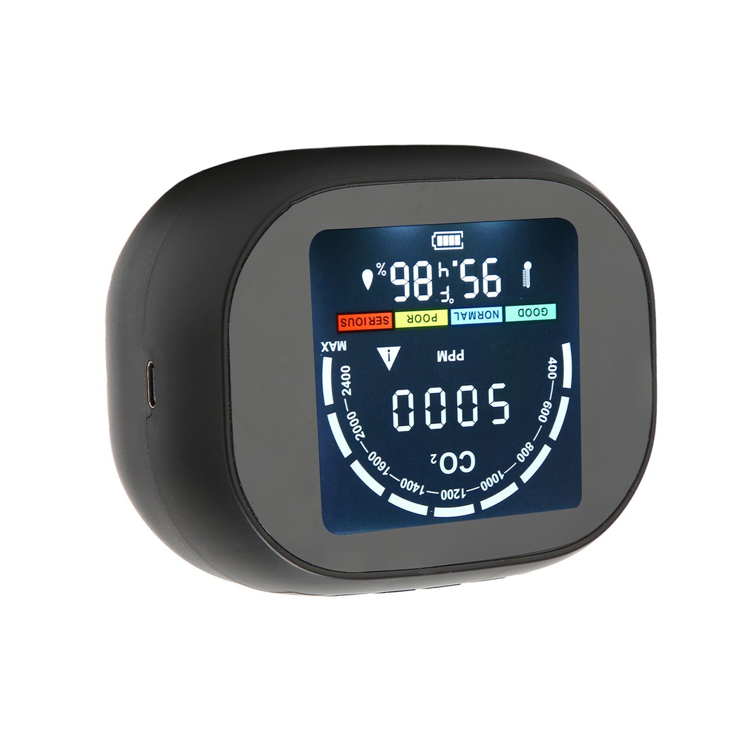 Infrared CO2 Meter High Accuracy Clear Display Compact Infrared Thermometer Hygrometer with Alarm Function V1294-YM0523-3117220062911