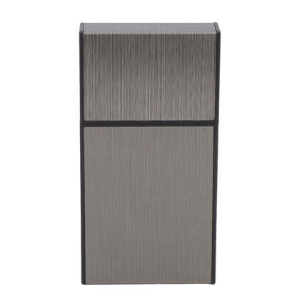 Anti Pressure Metal Cigarette Box Aluminum Alloy Thin Cigarette Holder Case for Bussiness Trip Black V1294-YM0523-3117220063211