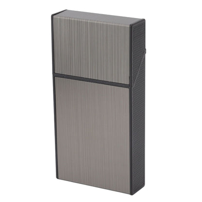 Anti Pressure Metal Cigarette Box Aluminum Alloy Thin Cigarette Holder Case for Bussiness Trip Black V1294-YM0523-3117220063211