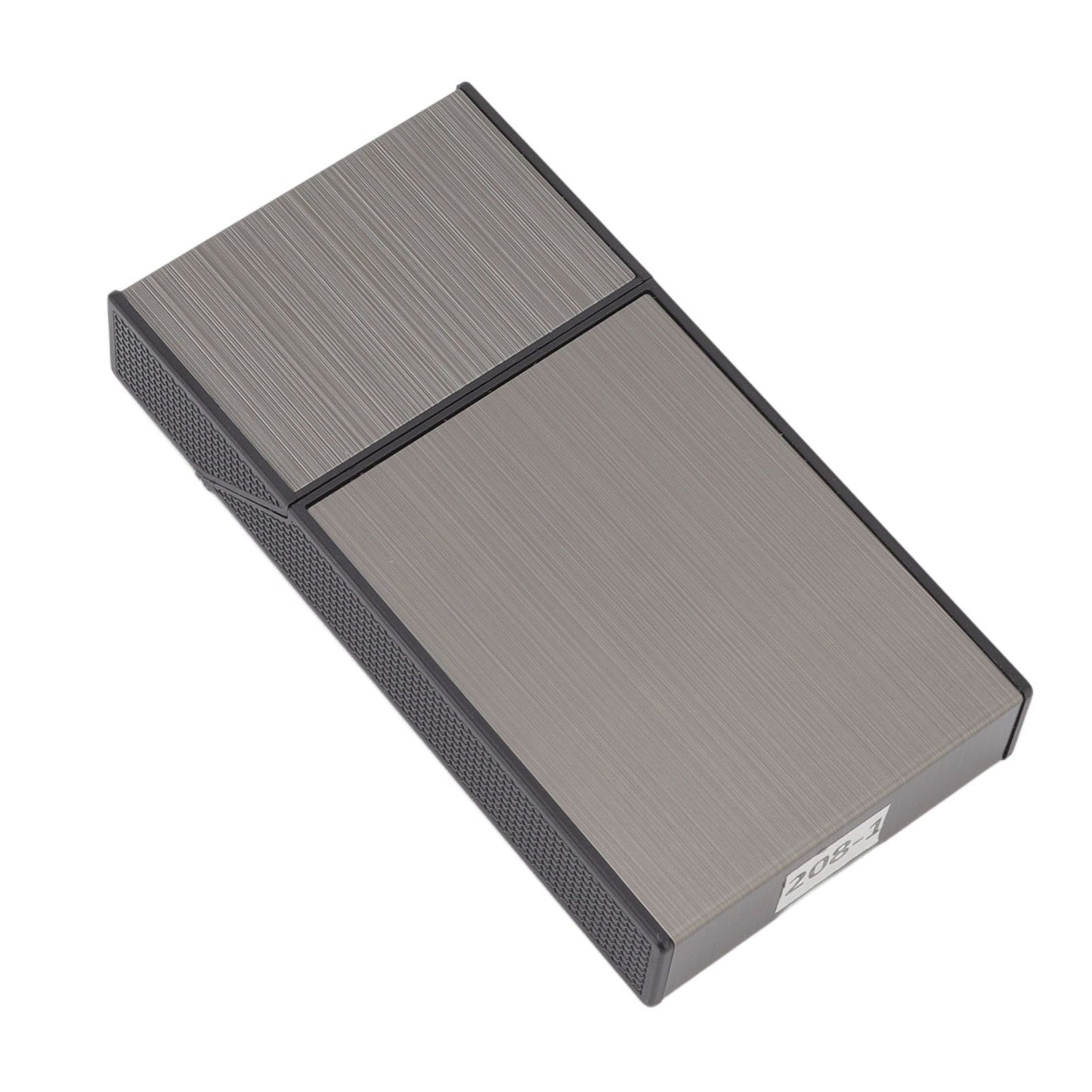 Anti Pressure Metal Cigarette Box Aluminum Alloy Thin Cigarette Holder Case for Bussiness Trip Black V1294-YM0523-3117220063211