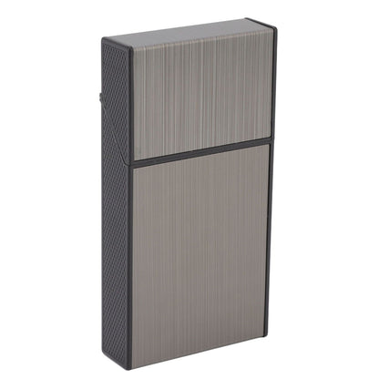 Anti Pressure Metal Cigarette Box Aluminum Alloy Thin Cigarette Holder Case for Bussiness Trip Black V1294-YM0523-3117220063211