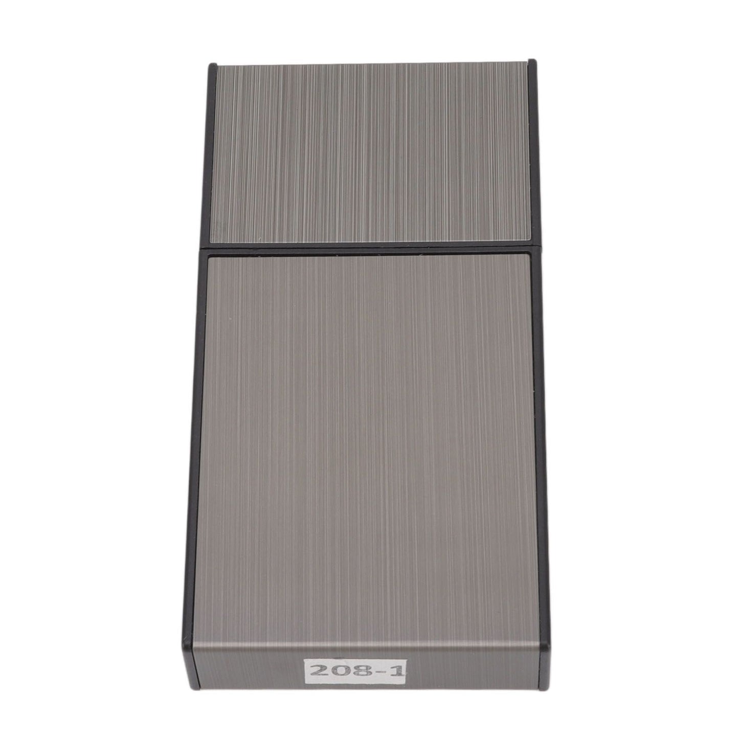 Anti Pressure Metal Cigarette Box Aluminum Alloy Thin Cigarette Holder Case for Bussiness Trip Black V1294-YM0523-3117220063211