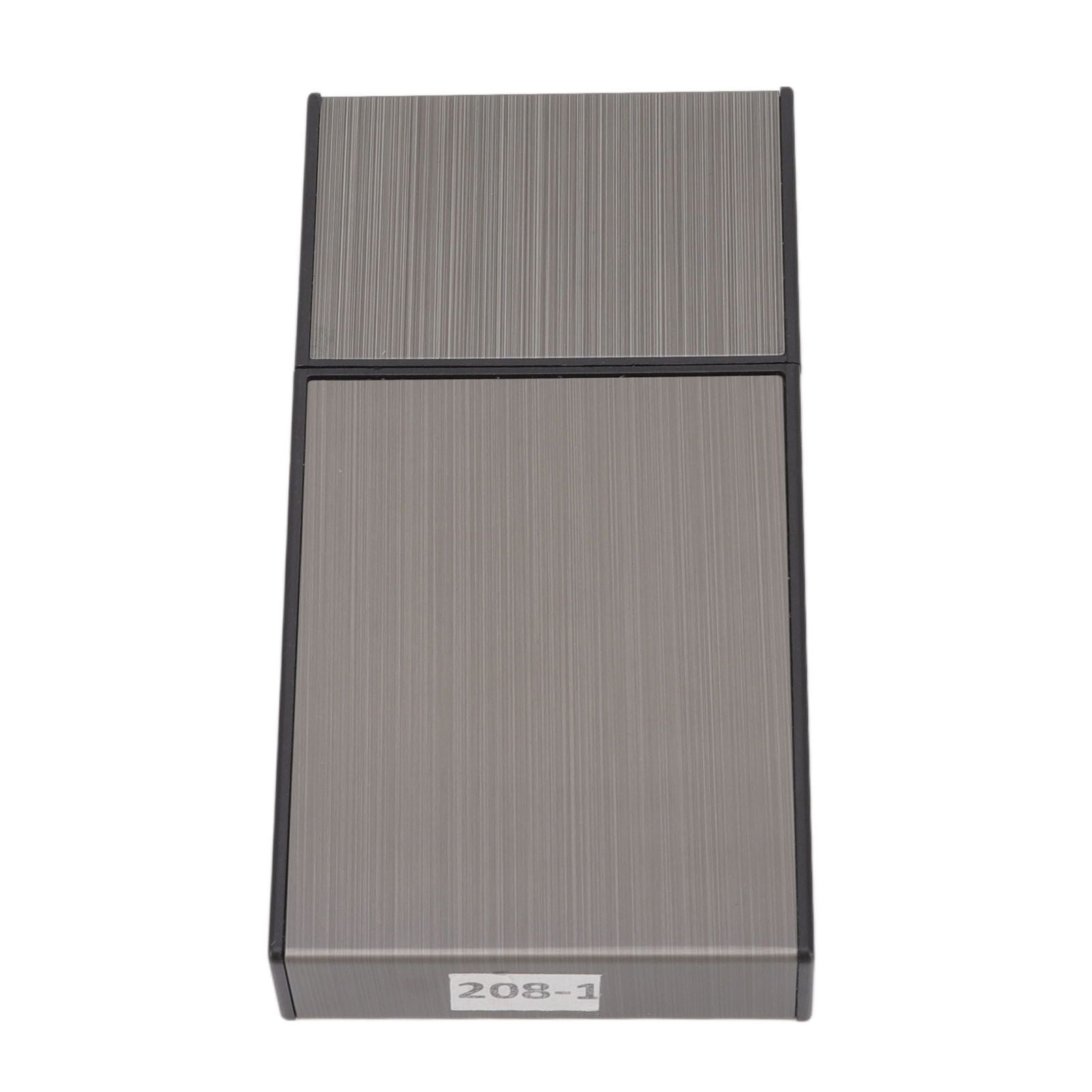Anti Pressure Metal Cigarette Box Aluminum Alloy Thin Cigarette Holder Case for Bussiness Trip Black V1294-YM0523-3117220063211