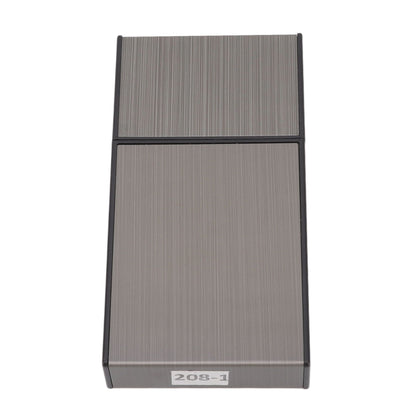 Anti Pressure Metal Cigarette Box Aluminum Alloy Thin Cigarette Holder Case for Bussiness Trip Black V1294-YM0523-3117220063211