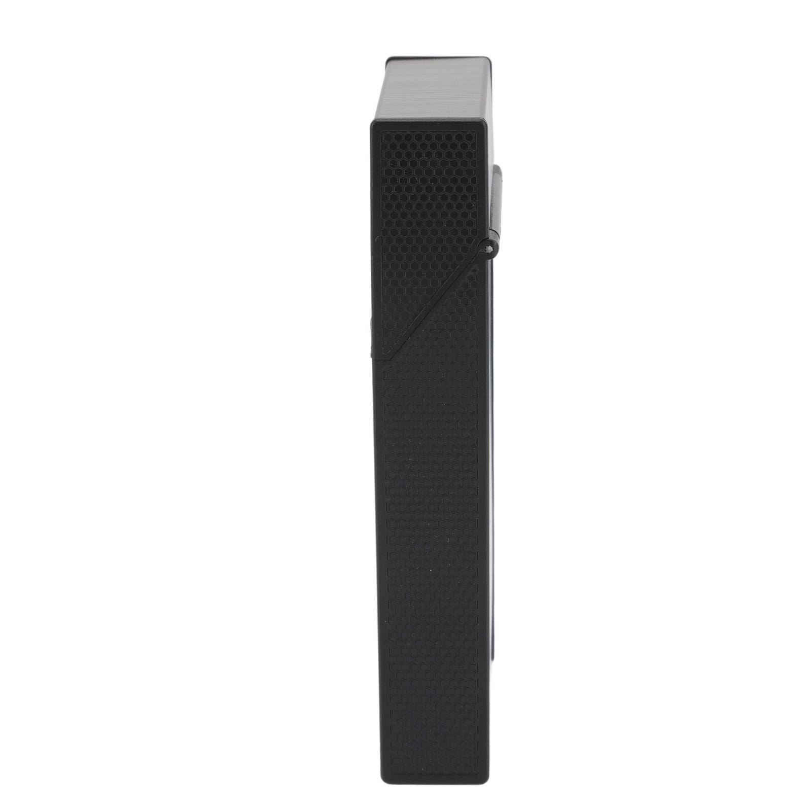 Anti Pressure Metal Cigarette Box Aluminum Alloy Thin Cigarette Holder Case for Bussiness Trip Black V1294-YM0523-3117220063211