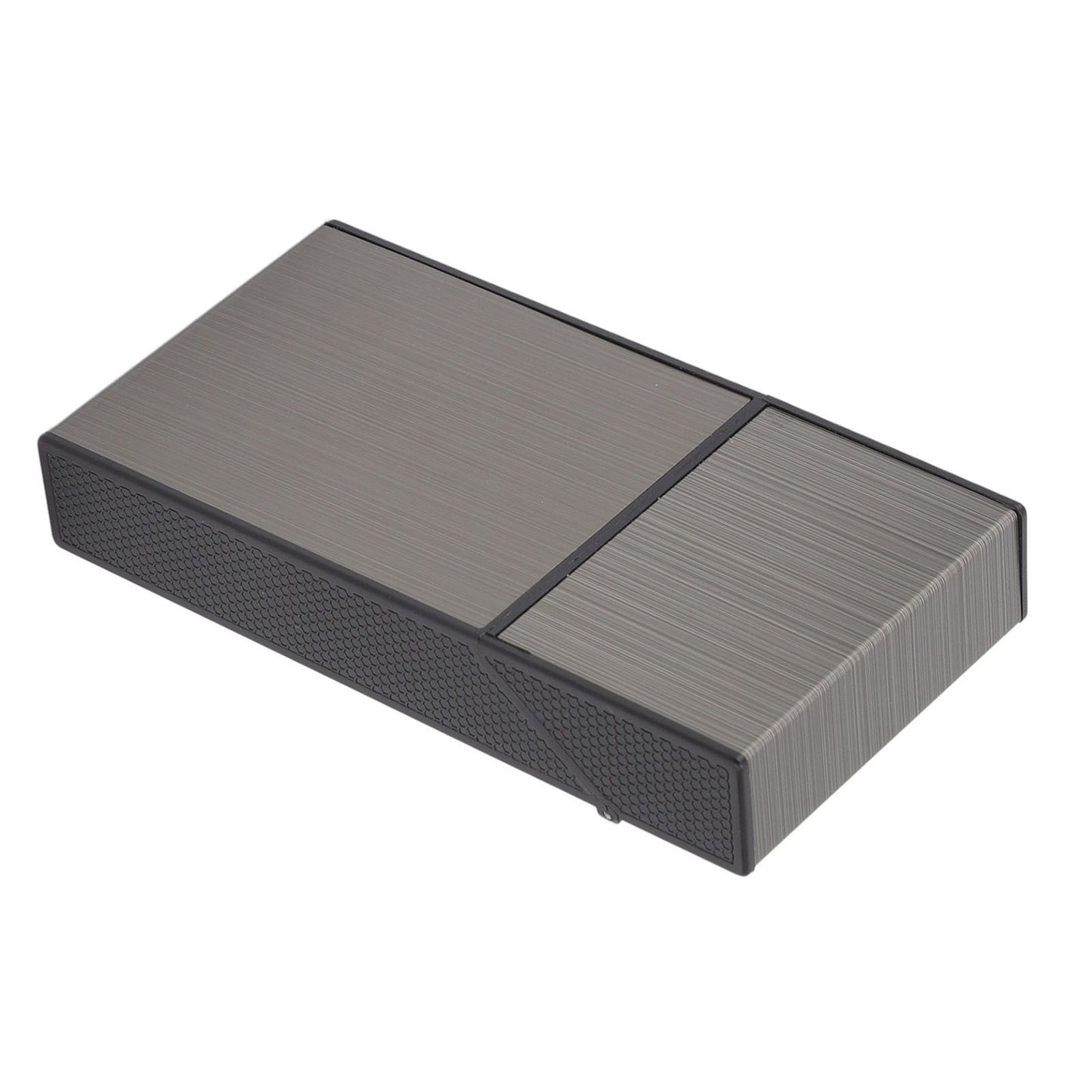 Anti Pressure Metal Cigarette Box Aluminum Alloy Thin Cigarette Holder Case for Bussiness Trip Black V1294-YM0523-3117220063211