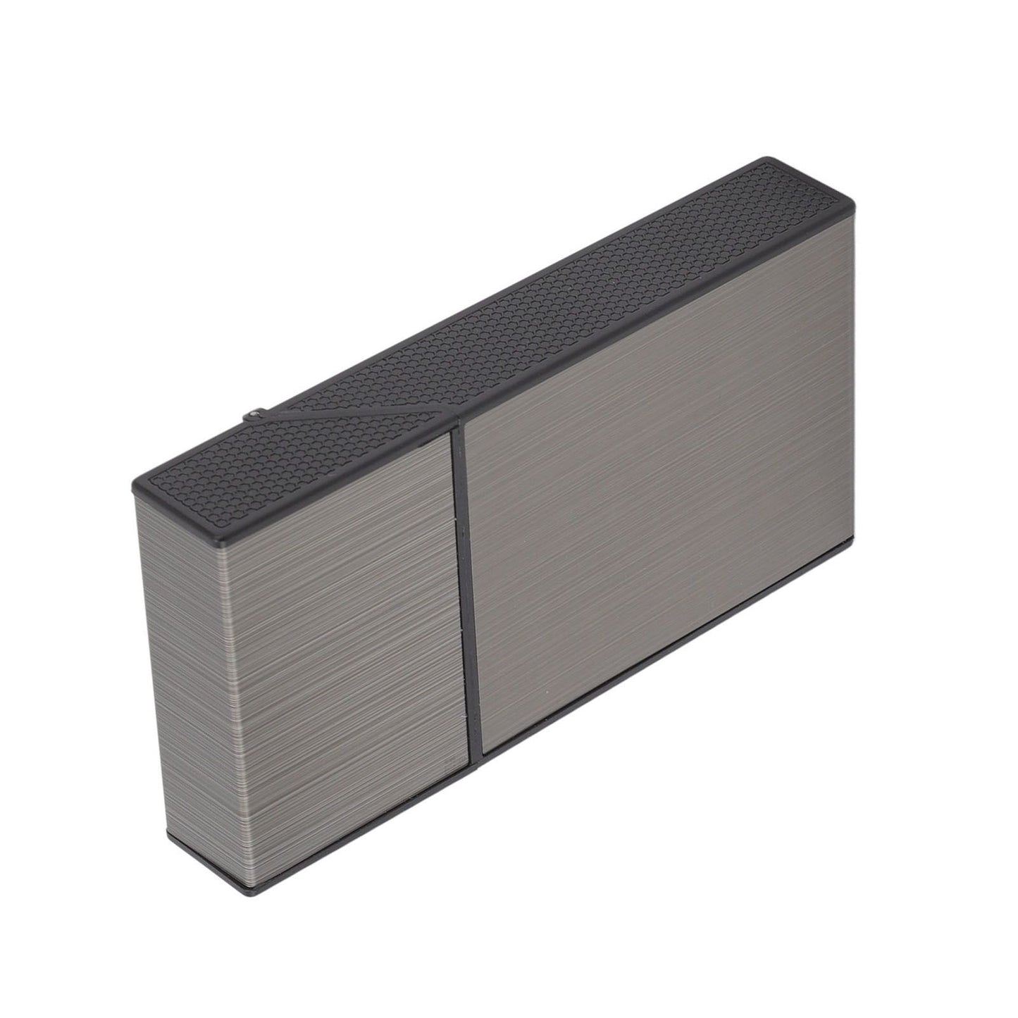 Anti Pressure Metal Cigarette Box Aluminum Alloy Thin Cigarette Holder Case for Bussiness Trip Black V1294-YM0523-3117220063211