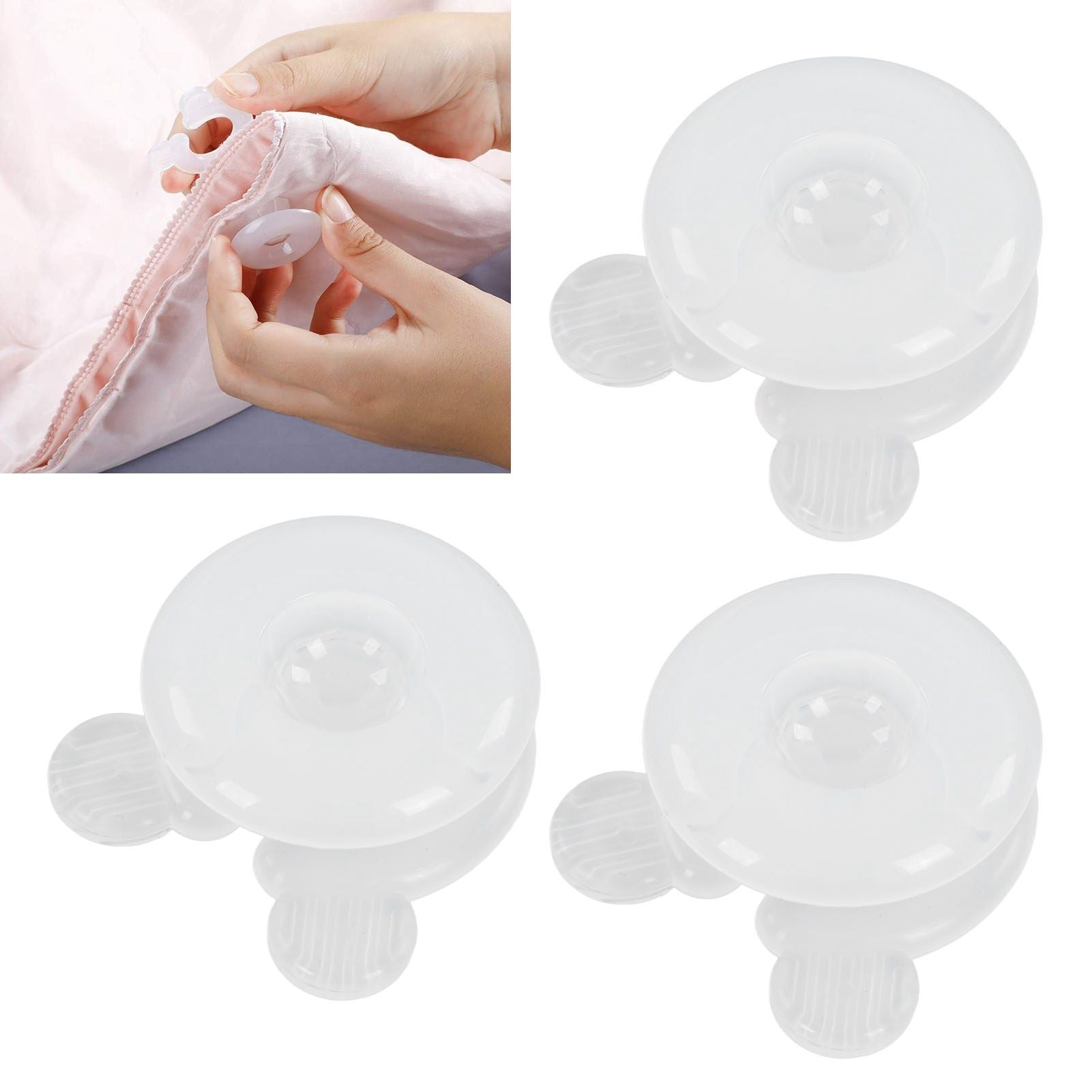 20 Sets Quilt Fixing Clip Plastic Duvet Quilt Cover Fixing Holder to Keep Your Quilt Still V1294-YM0523-3117220064011