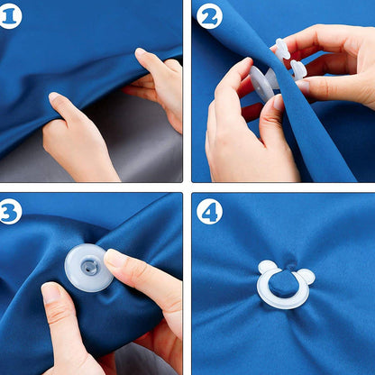 20 Sets Quilt Fixing Clip Plastic Duvet Quilt Cover Fixing Holder to Keep Your Quilt Still V1294-YM0523-3117220064011