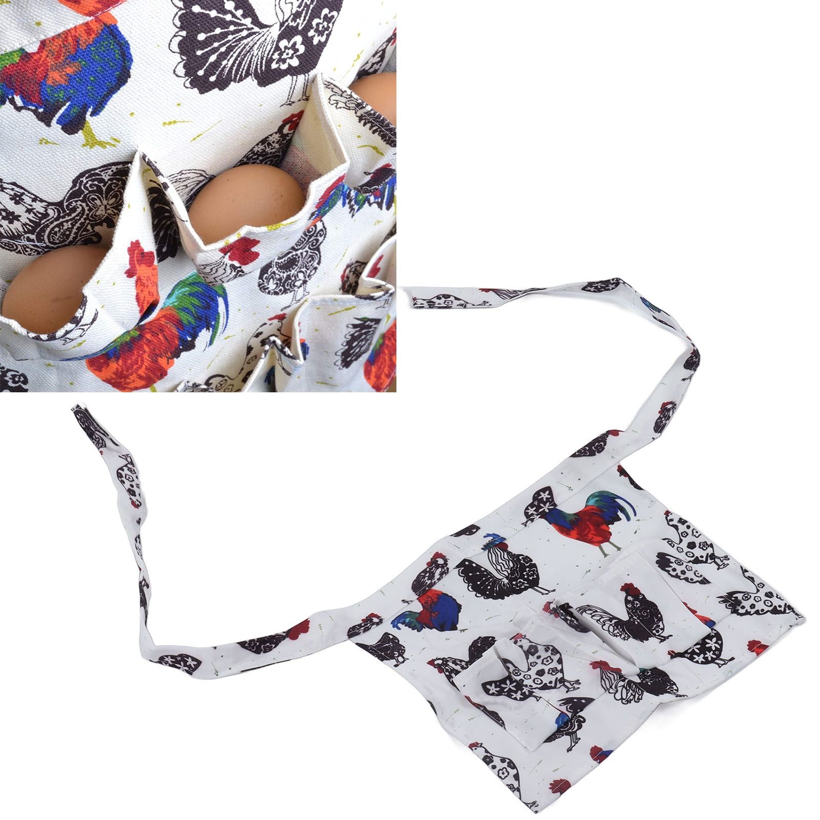 Egg Collection Apron 3 Pockets Hands Free Eggs Gathering Holding Apron for Child Duck Goose Eggs Style 2 V1294-YM0523-3117220064411