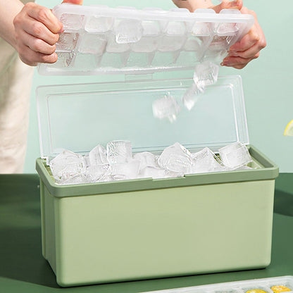 3 Layer Ice Cube Tray Large Capacity Easy Demoulding Pull Out Ice Cube Bin with Ice Shovel Lid for Yogurt V1294-YM0523-3117220065111