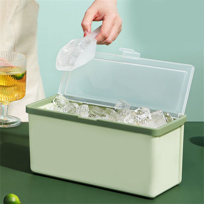 3 Layer Ice Cube Tray Large Capacity Easy Demoulding Pull Out Ice Cube Bin with Ice Shovel Lid for Yogurt V1294-YM0523-3117220065111