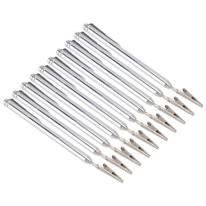10Pcs Roach Clip Stainless Steel Durable Telescopic Design Wide Application Bracelet Helper Tool for Car Home V1294-YM0523-3117220066111