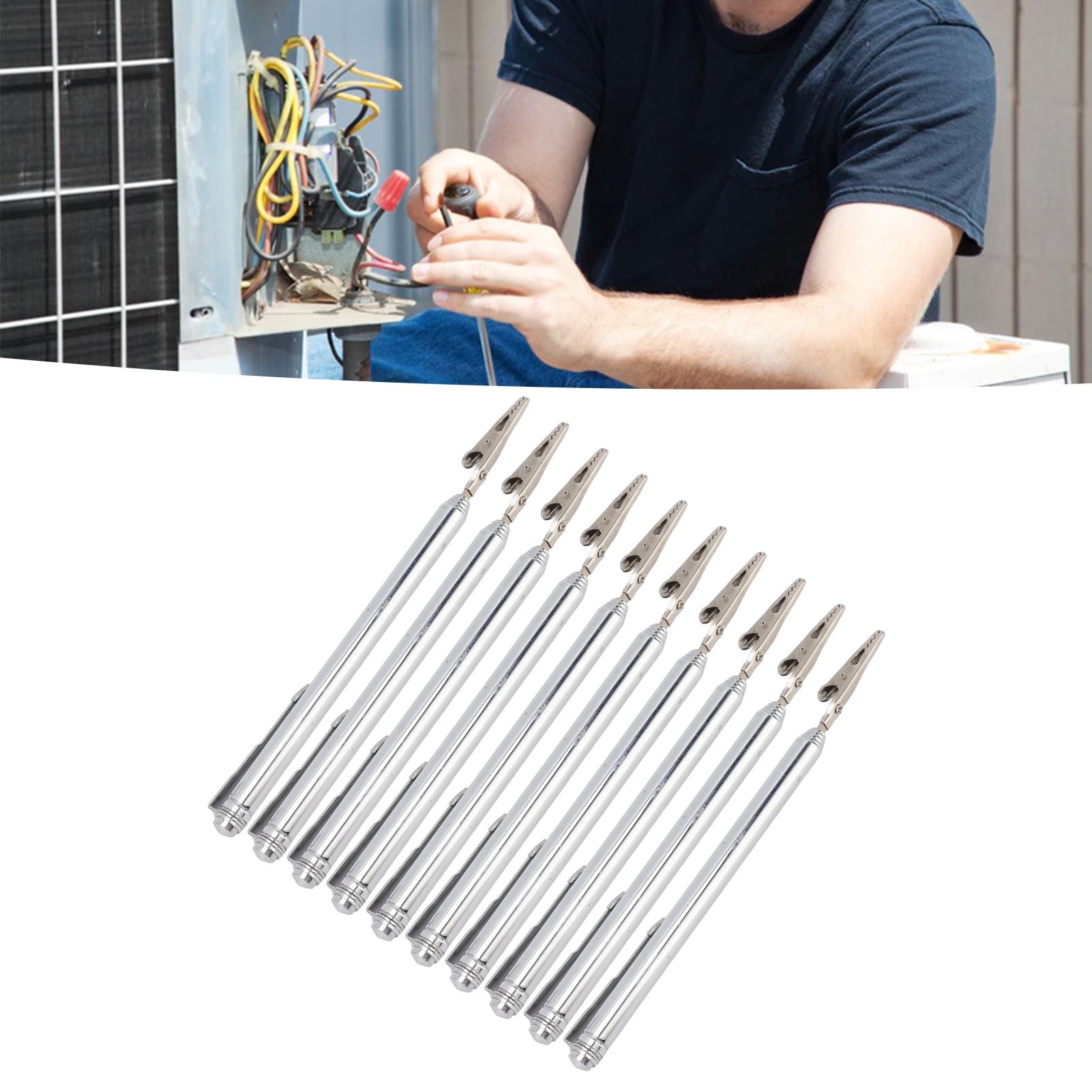 10Pcs Roach Clip Stainless Steel Durable Telescopic Design Wide Application Bracelet Helper Tool for Car Home V1294-YM0523-3117220066111