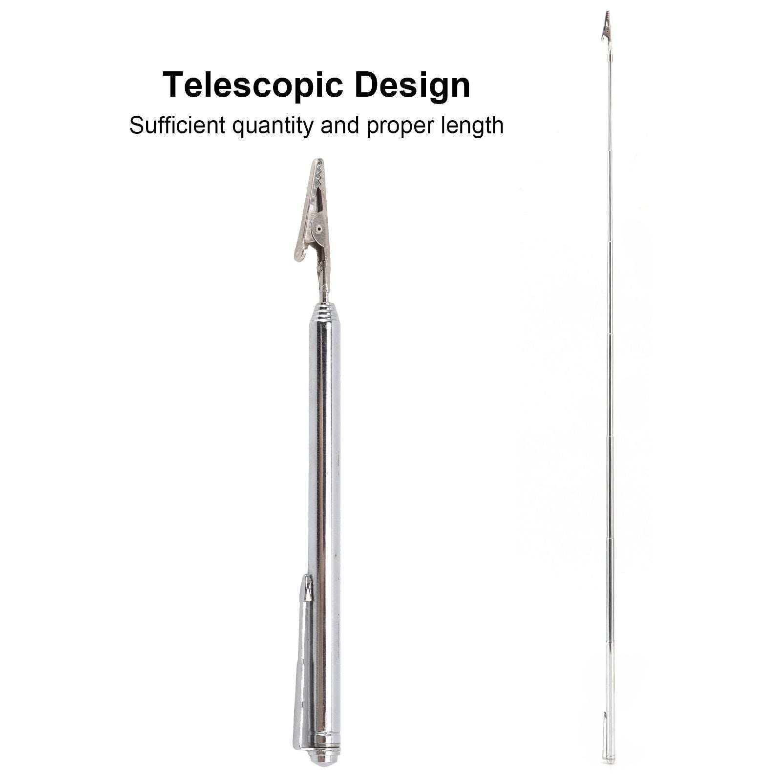 10Pcs Roach Clip Stainless Steel Durable Telescopic Design Wide Application Bracelet Helper Tool for Car Home V1294-YM0523-3117220066111