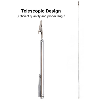 10Pcs Roach Clip Stainless Steel Durable Telescopic Design Wide Application Bracelet Helper Tool for Car Home V1294-YM0523-3117220066111
