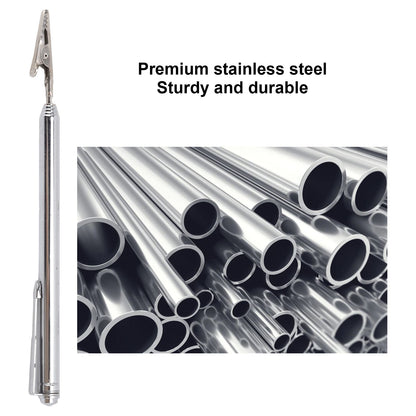 10Pcs Roach Clip Stainless Steel Durable Telescopic Design Wide Application Bracelet Helper Tool for Car Home V1294-YM0523-3117220066111