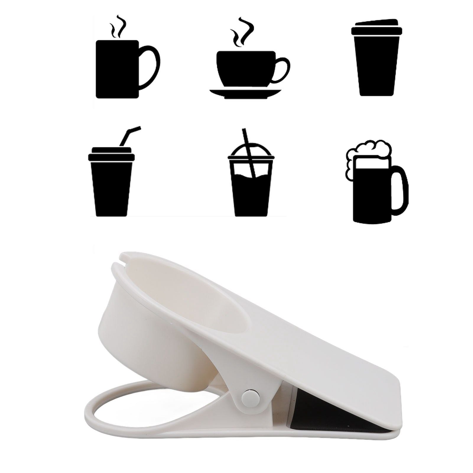 Water Cup Bracket Stable Multifunctional High Temperature Resistance Desktop Cup Holder for Home Office White V1294-YM0523-3117220066912