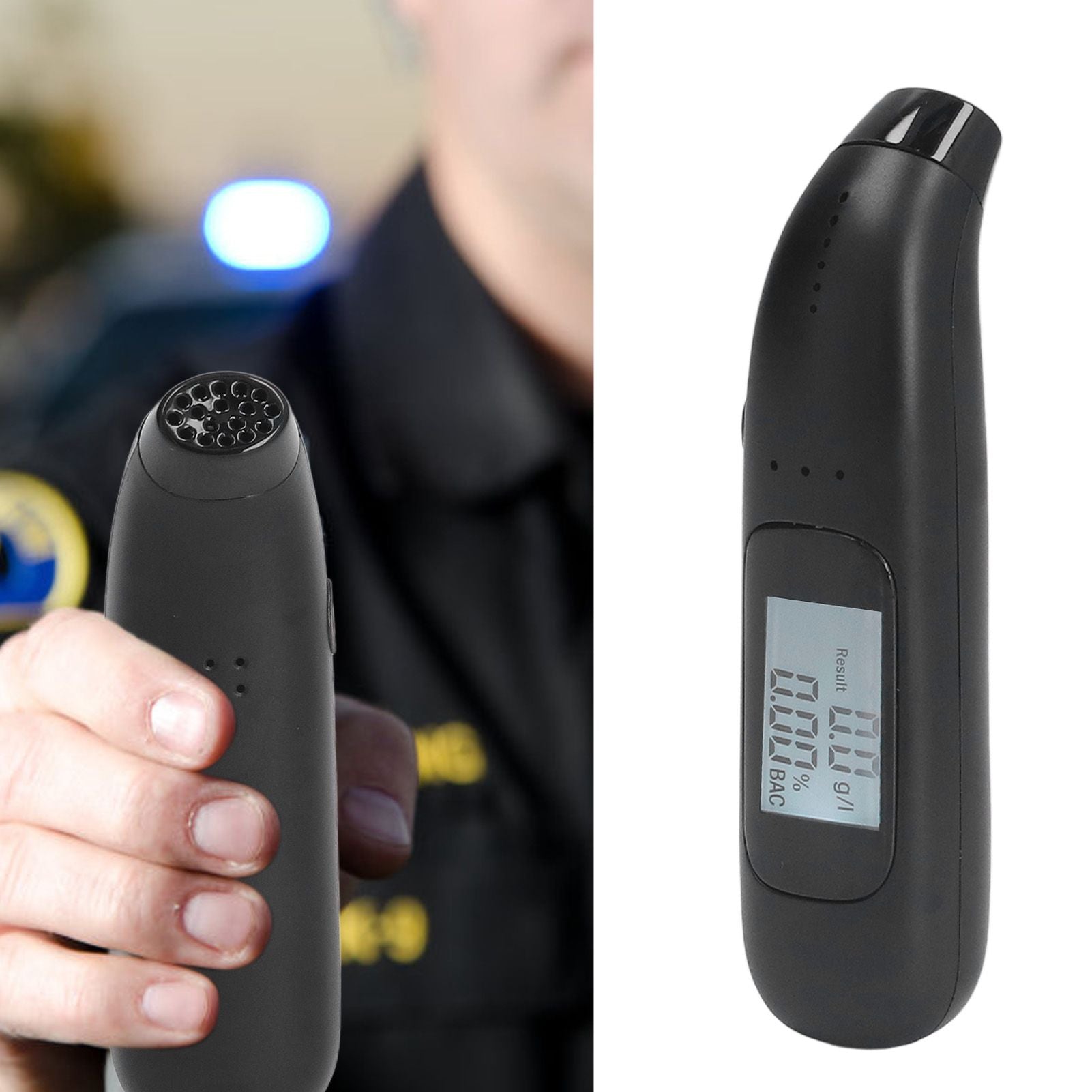 Alcohol Tester DC5V 1A Blowing Type High Accuracy Portable Alcohol Breathalyzer Quick Check Breathalyzer for V1294-YM0523-3117220067111