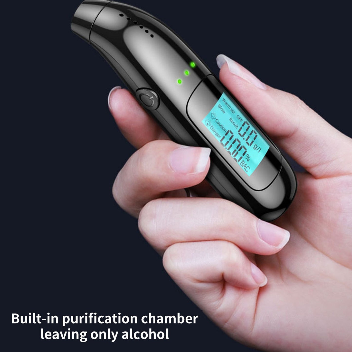 Alcohol Tester DC5V 1A Blowing Type High Accuracy Portable Alcohol Breathalyzer Quick Check Breathalyzer for V1294-YM0523-3117220067111