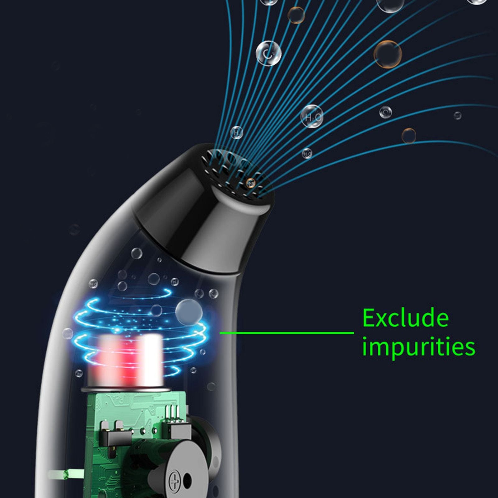 Alcohol Tester DC5V 1A Blowing Type High Accuracy Portable Alcohol Breathalyzer Quick Check Breathalyzer for V1294-YM0523-3117220067111