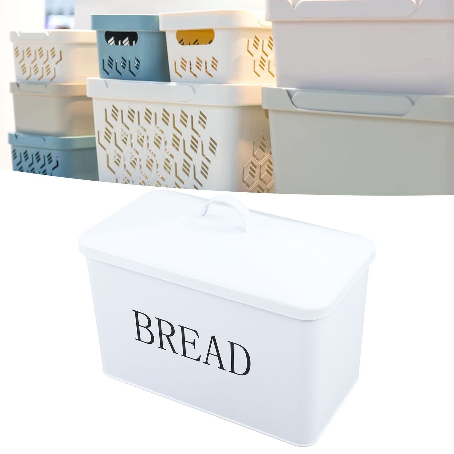 Small Bread Box Large Capacity Safe Odorless Compact Design Portable Handle Nonslip Base Bread Container for V1294-YM0523-3117220068811