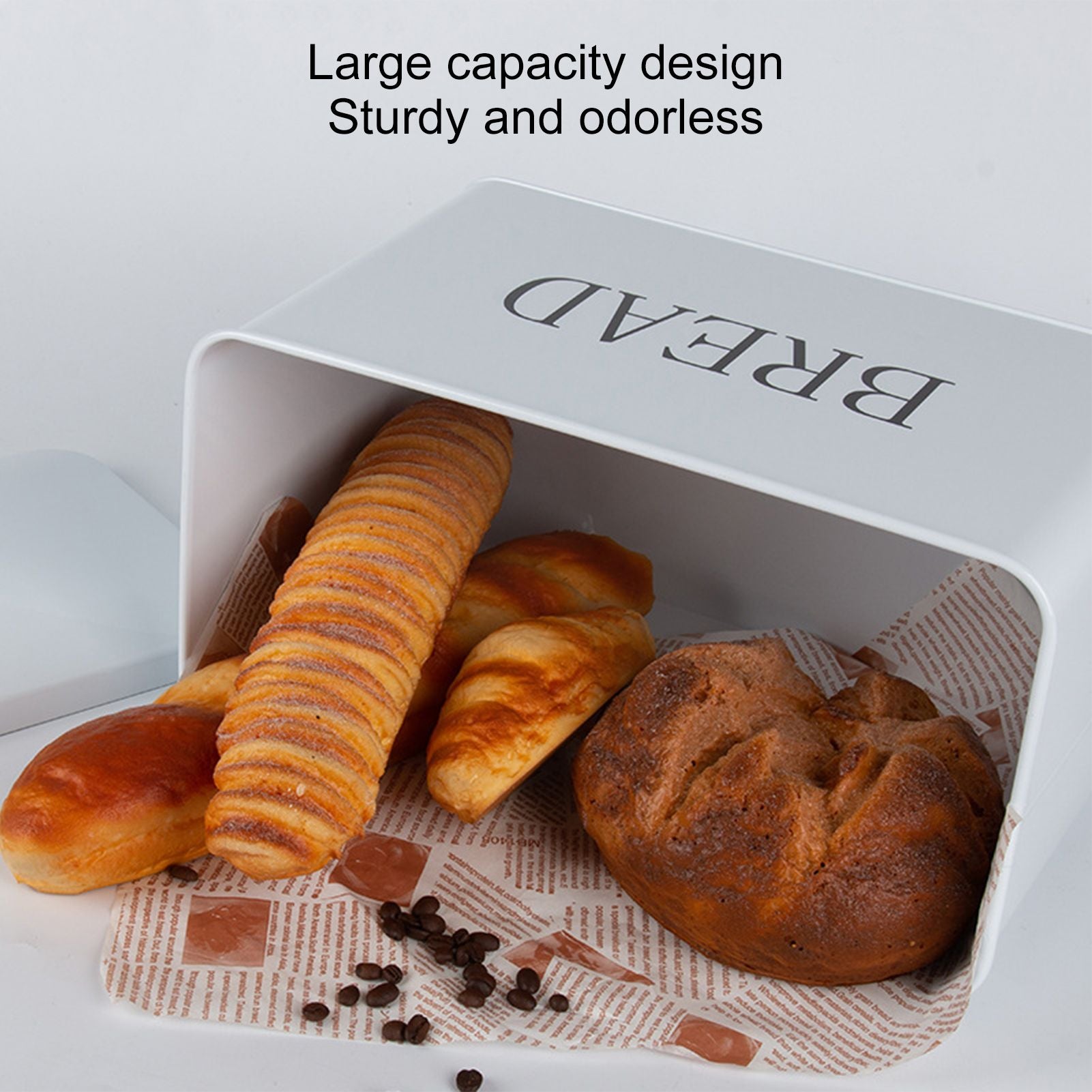 Small Bread Box Large Capacity Safe Odorless Compact Design Portable Handle Nonslip Base Bread Container for V1294-YM0523-3117220068811