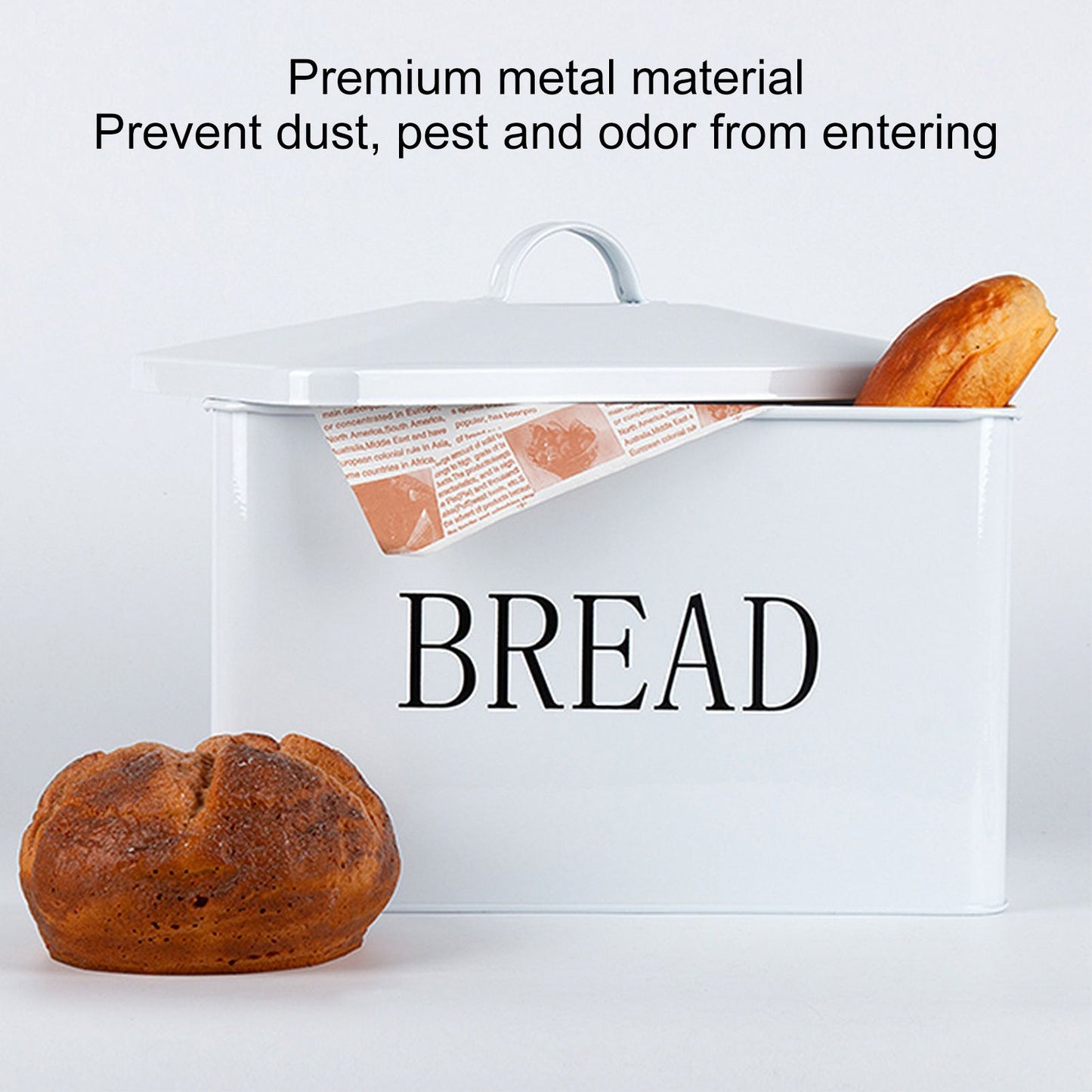 Small Bread Box Large Capacity Safe Odorless Compact Design Portable Handle Nonslip Base Bread Container for V1294-YM0523-3117220068811