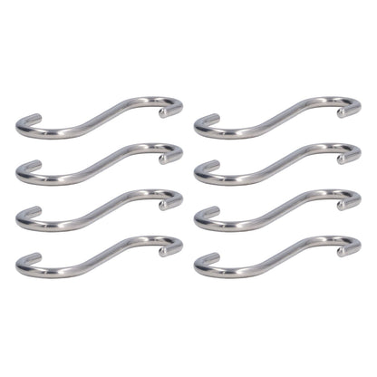 8PCS S Hook Rustproof Stainless Steel S Hooks Heavy Duty Simple Style Overstriking Portable S Kitchen Hook V1294-YM0523-3117220069311