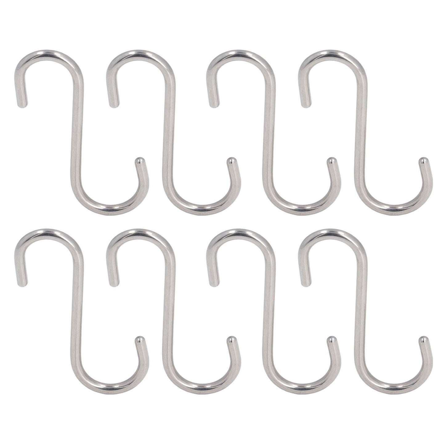 8PCS S Hook Rustproof Stainless Steel S Hooks Heavy Duty Simple Style Overstriking Portable S Kitchen Hook V1294-YM0523-3117220069311