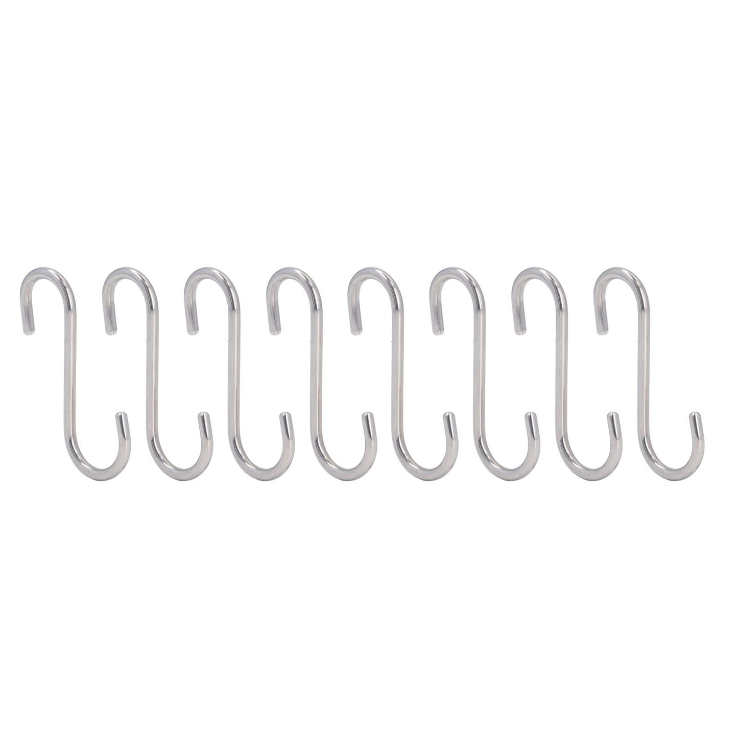 8PCS S Hook Rustproof Stainless Steel S Hooks Heavy Duty Simple Style Overstriking Portable S Kitchen Hook V1294-YM0523-3117220069311