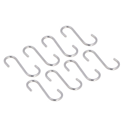 8PCS S Hook Rustproof Stainless Steel S Hooks Heavy Duty Simple Style Overstriking Portable S Kitchen Hook V1294-YM0523-3117220069311