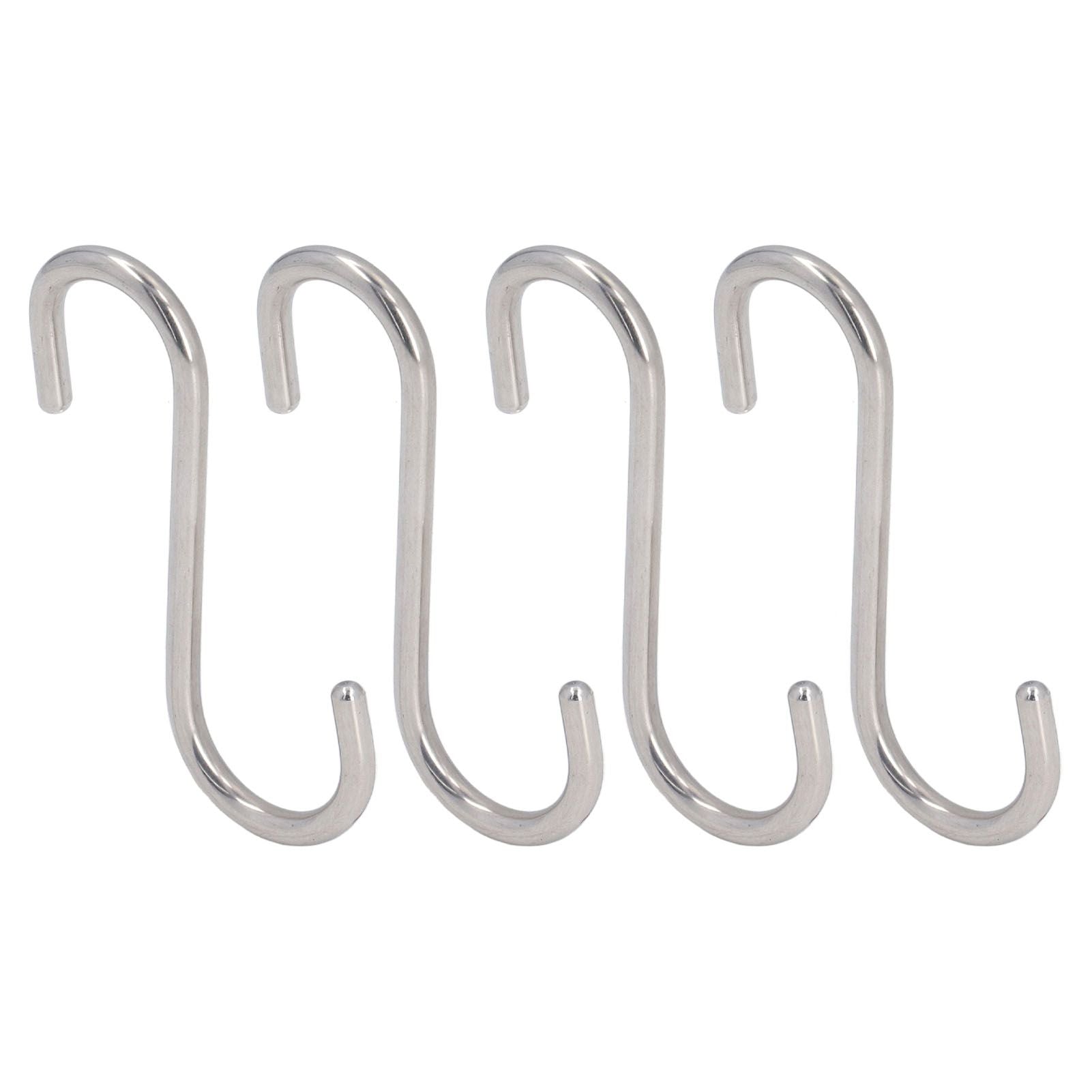 8PCS S Hook Rustproof Stainless Steel S Hooks Heavy Duty Simple Style Overstriking Portable S Kitchen Hook V1294-YM0523-3117220069311