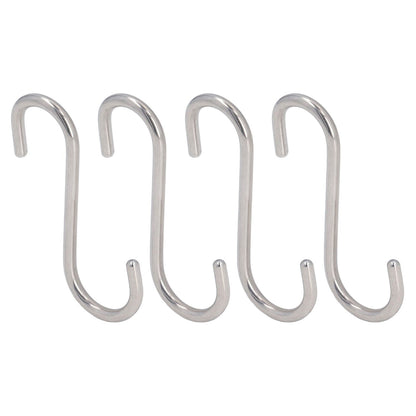 8PCS S Hook Rustproof Stainless Steel S Hooks Heavy Duty Simple Style Overstriking Portable S Kitchen Hook V1294-YM0523-3117220069311