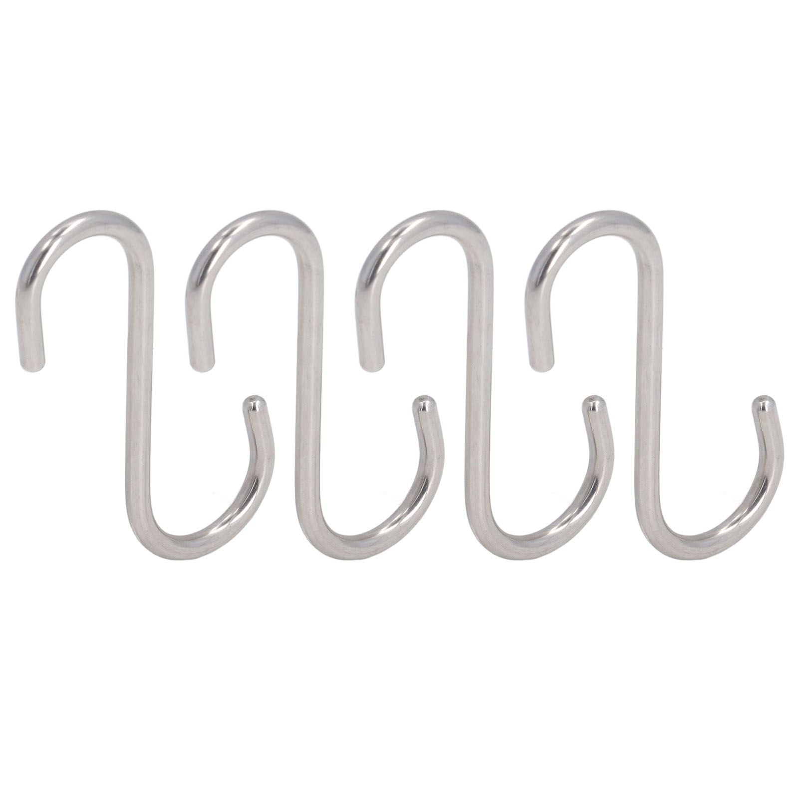 8PCS S Hook Rustproof Stainless Steel S Hooks Heavy Duty Simple Style Overstriking Portable S Kitchen Hook V1294-YM0523-3117220069311