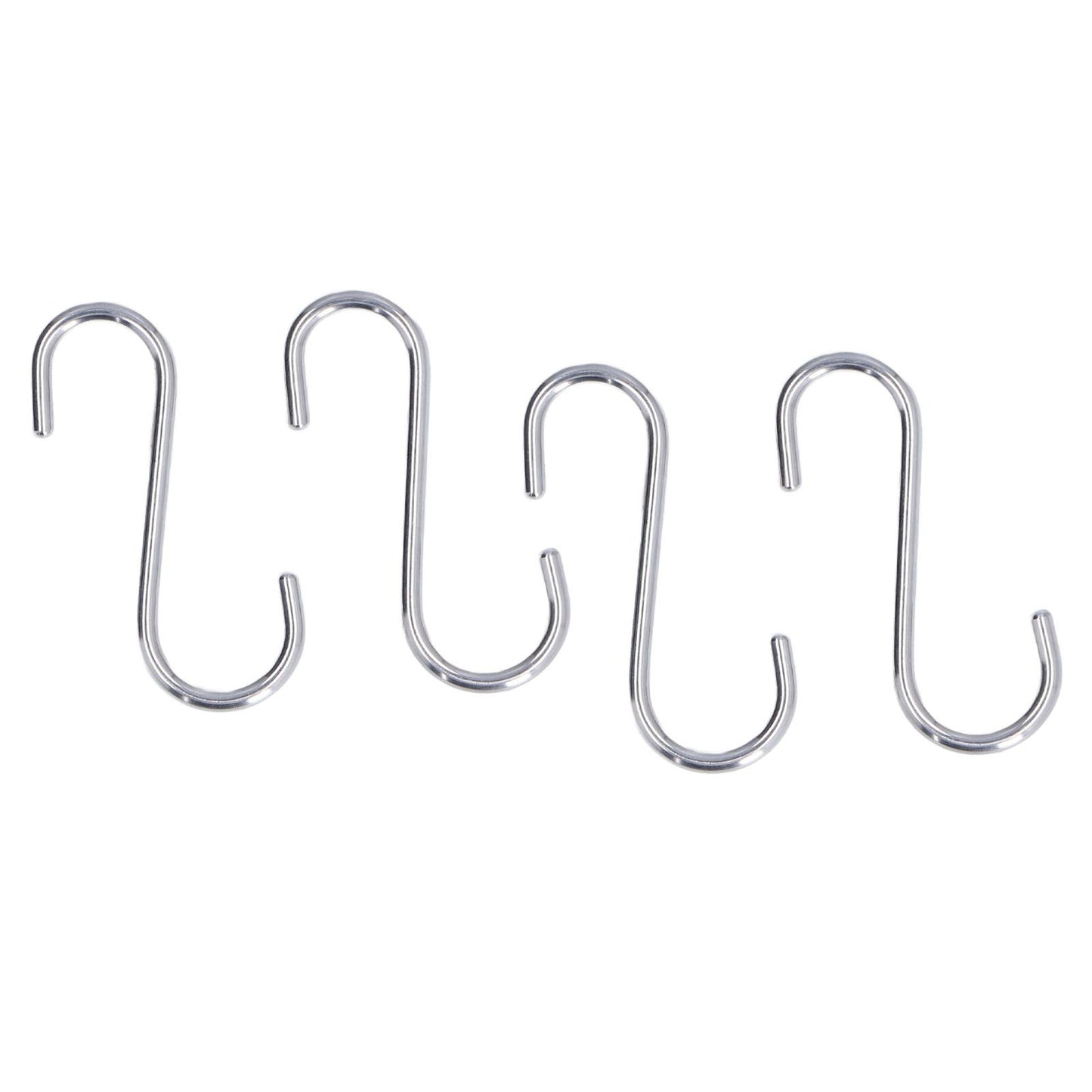 8PCS S Hook Rustproof Stainless Steel S Hooks Heavy Duty Simple Style Overstriking Portable S Kitchen Hook V1294-YM0523-3117220069311