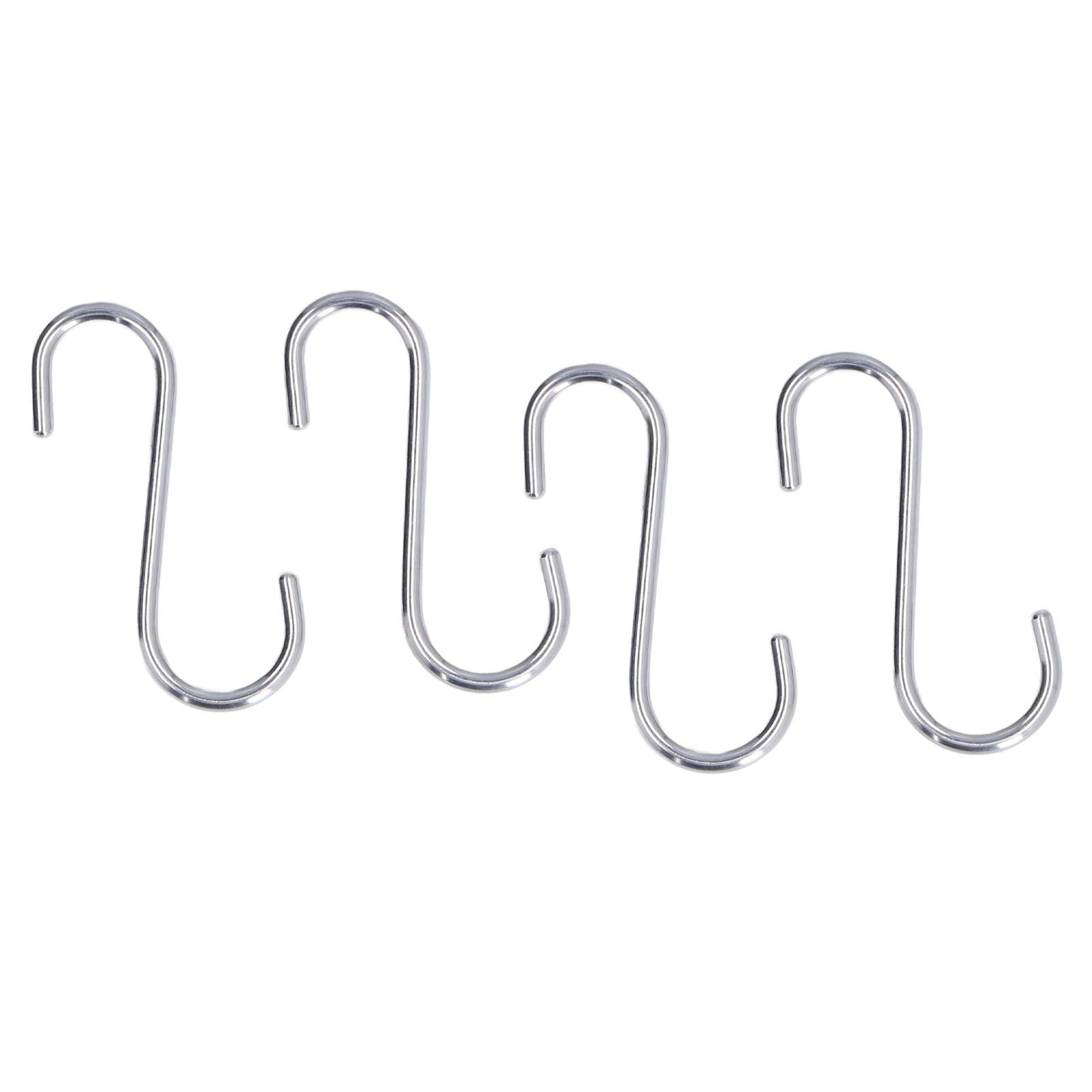 8PCS S Hook Rustproof Stainless Steel S Hooks Heavy Duty Simple Style Overstriking Portable S Kitchen Hook V1294-YM0523-3117220069311