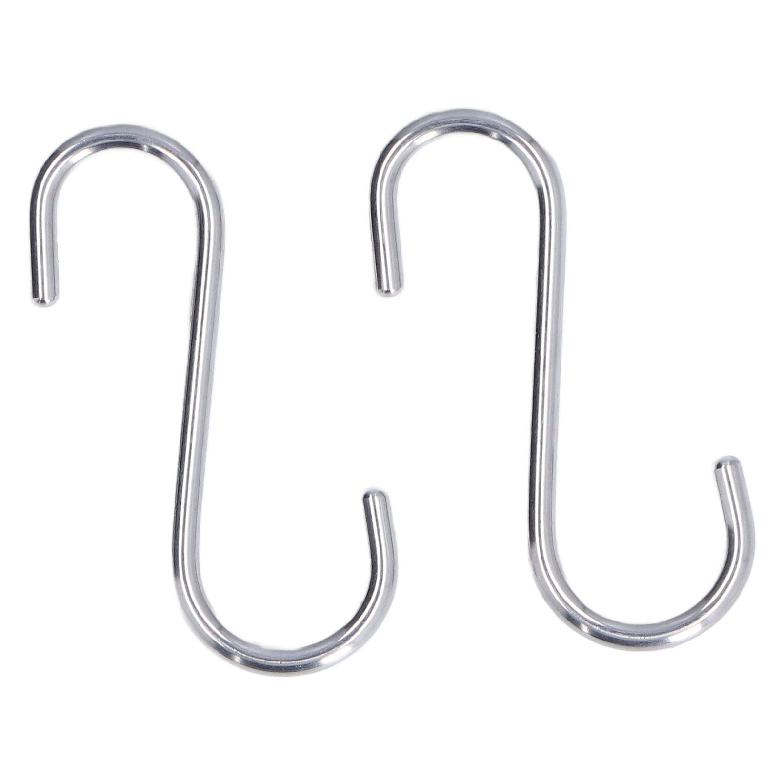 8PCS S Hook Rustproof Stainless Steel S Hooks Heavy Duty Simple Style Overstriking Portable S Kitchen Hook V1294-YM0523-3117220069311