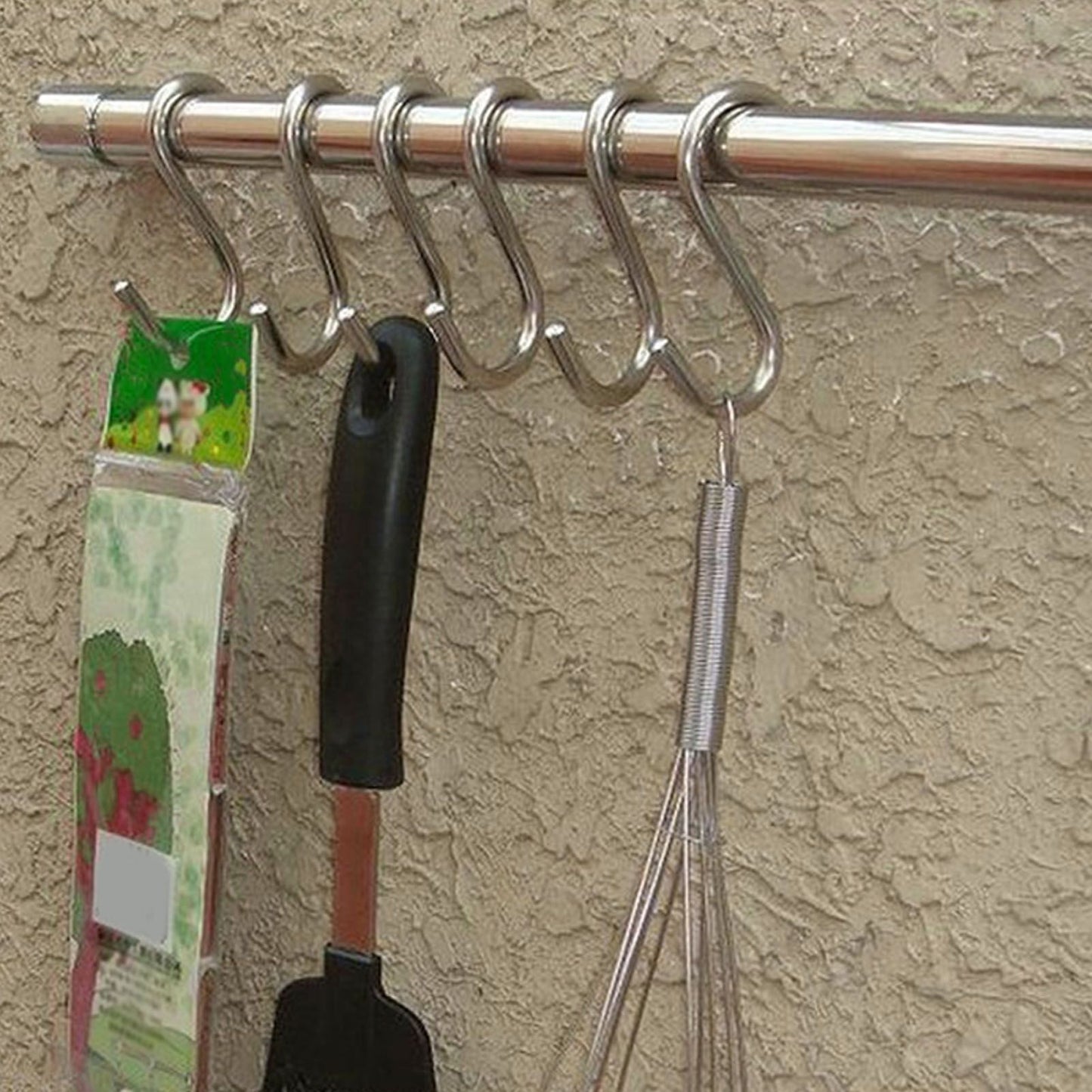 8PCS S Hook Rustproof Stainless Steel S Hooks Heavy Duty Simple Style Overstriking Portable S Kitchen Hook V1294-YM0523-3117220069311