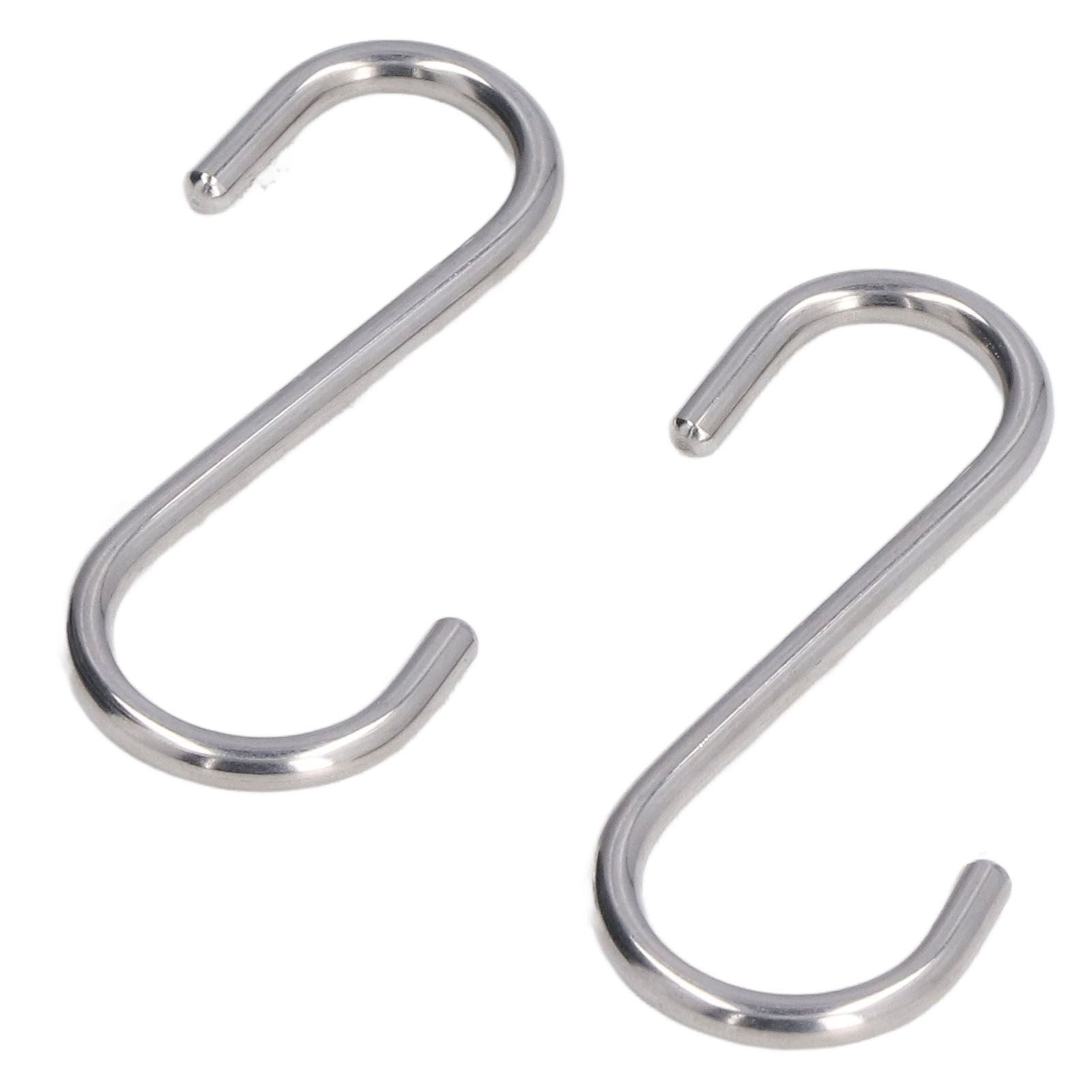 8PCS S Hook Rustproof Stainless Steel S Hooks Heavy Duty Simple Style Overstriking Portable S Kitchen Hook V1294-YM0523-3117220069311
