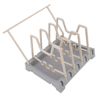 Pot Lid Holder Durable PP Space Saving Stable Nonslip Base Wide Application Cutting Board Organizer Type B V1294-YM0523-3117220069612