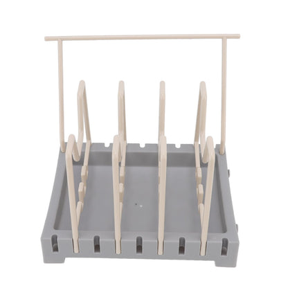 Pot Lid Holder Durable PP Space Saving Stable Nonslip Base Wide Application Cutting Board Organizer Type B V1294-YM0523-3117220069612