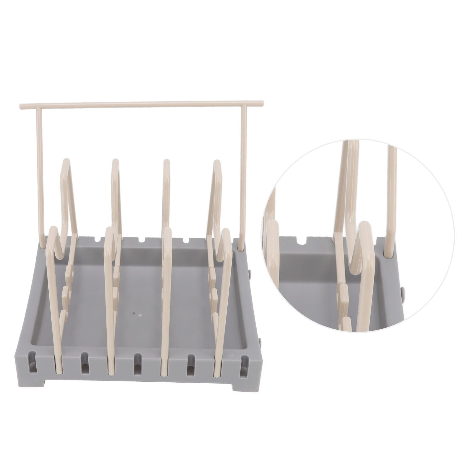 Pot Lid Holder Durable PP Space Saving Stable Nonslip Base Wide Application Cutting Board Organizer Type B V1294-YM0523-3117220069612
