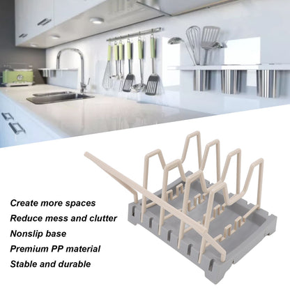 Pot Lid Holder Durable PP Space Saving Stable Nonslip Base Wide Application Cutting Board Organizer Type B V1294-YM0523-3117220069612