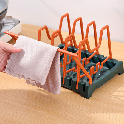 Pot Lid Holder Durable PP Space Saving Stable Nonslip Base Wide Application Cutting Board Organizer Type D V1294-YM0523-3117220069614