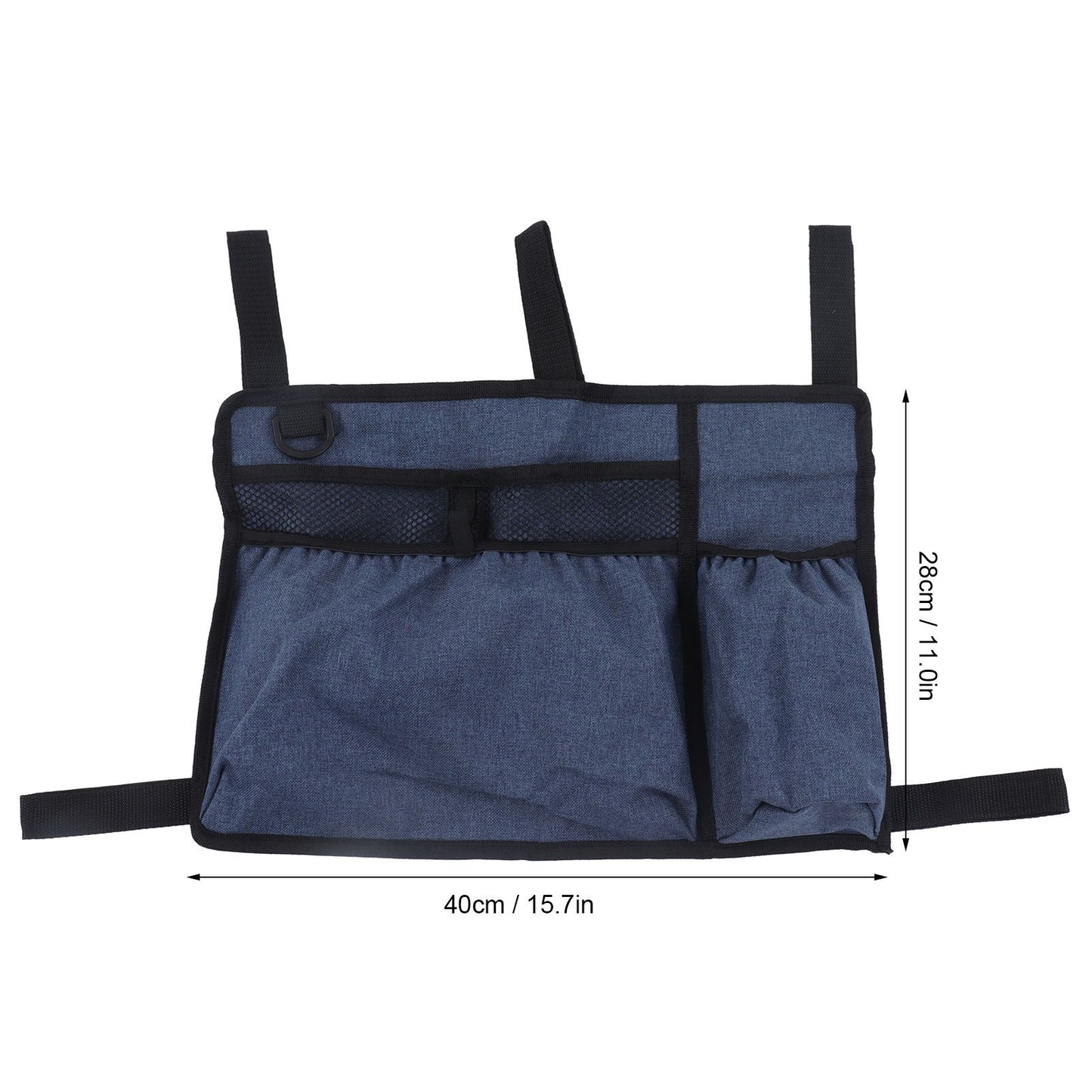 Multi Pocket Oxford Cloth Walker Storage Bag Wheelchair Side Hanging Storage Bag Walker Basket Bag Blue V1294-YM0523-3117220070511