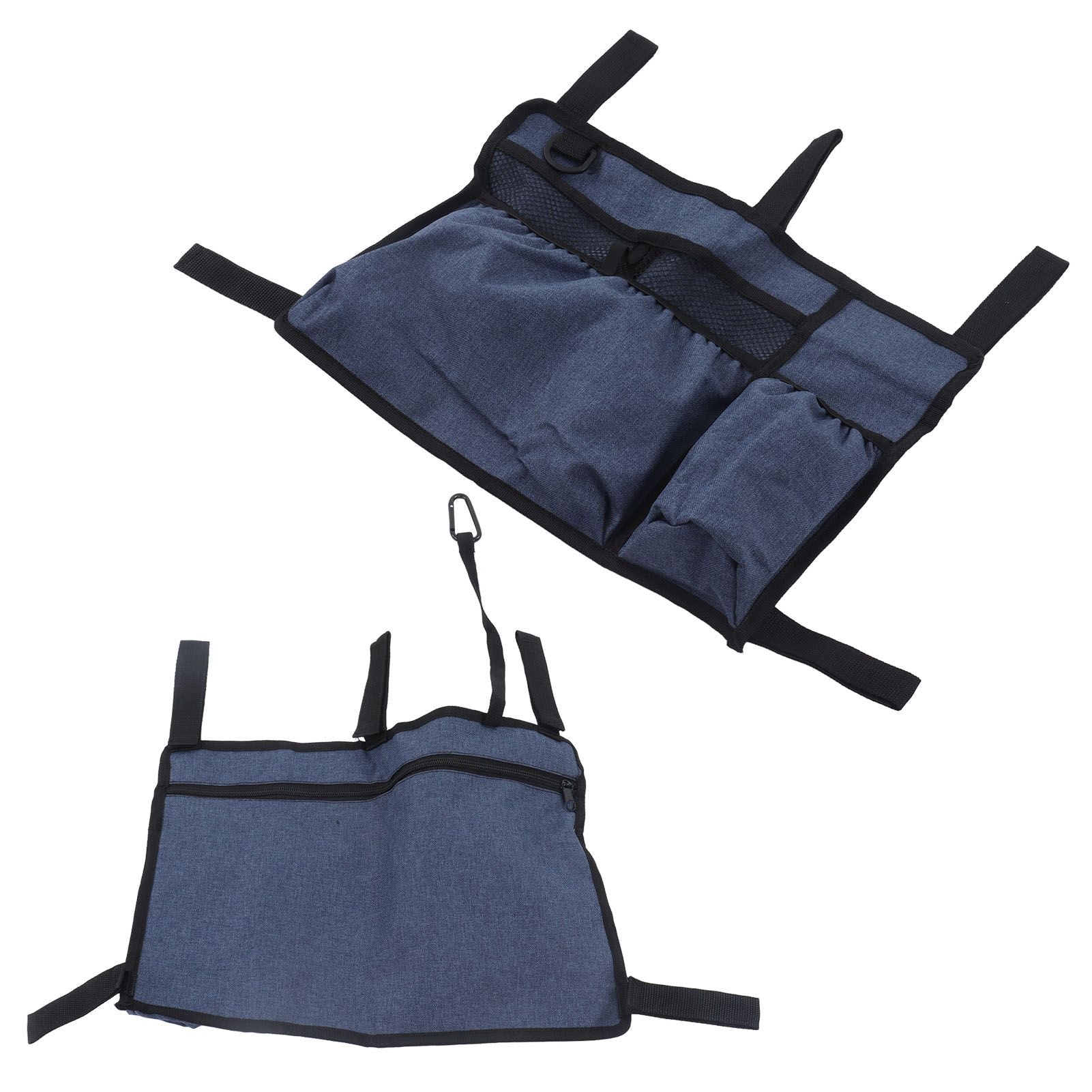 Multi Pocket Oxford Cloth Walker Storage Bag Wheelchair Side Hanging Storage Bag Walker Basket Bag Blue V1294-YM0523-3117220070511