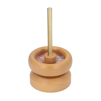 Bead Spinner Manual Rotatable Fast Wooden DIY Bead Making Device for Jewelry Crafts V1294-YM0523-3117220071611