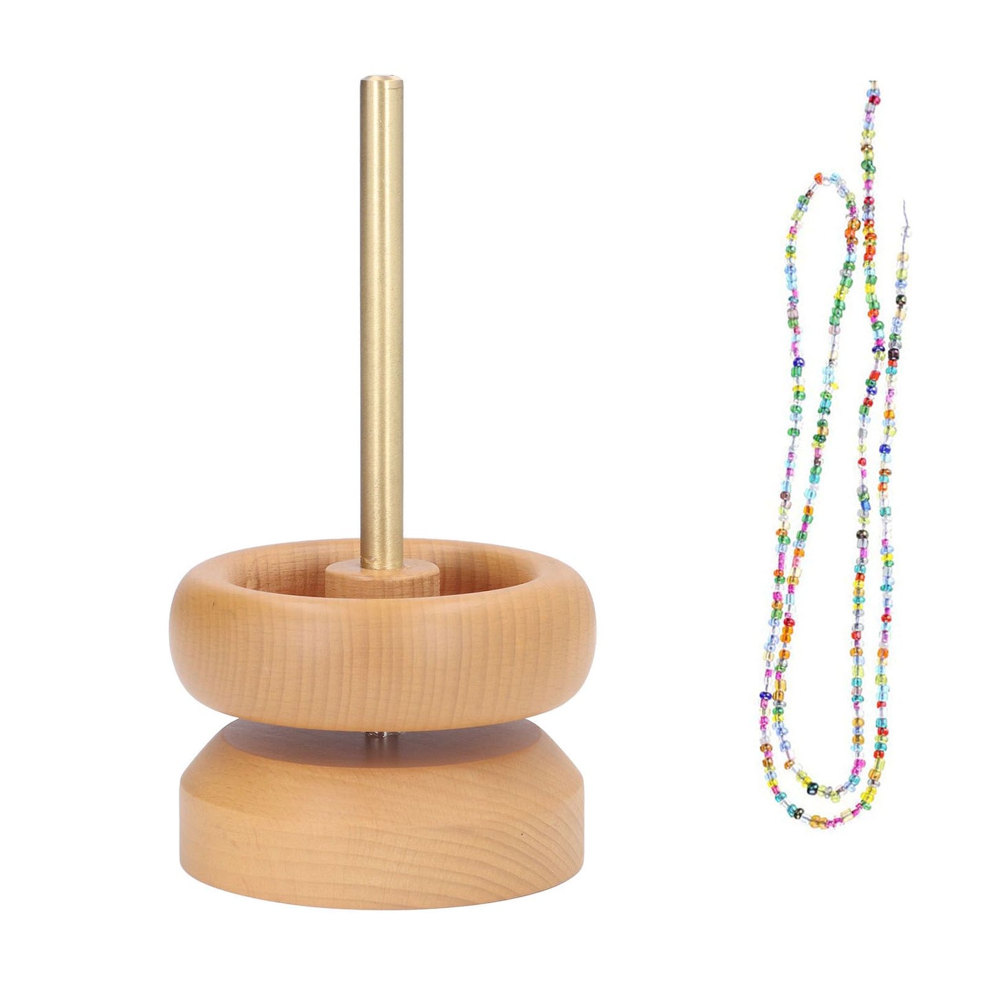 Bead Spinner Manual Rotatable Fast Wooden DIY Bead Making Device for Jewelry Crafts V1294-YM0523-3117220071611